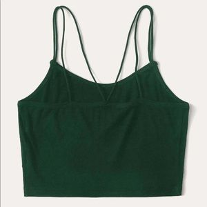 Dark green cropped tank top